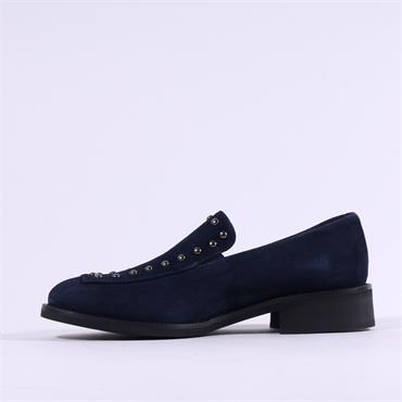 Marco Moreo Maura Stud Slip On Loafer - Dark Navy Suede